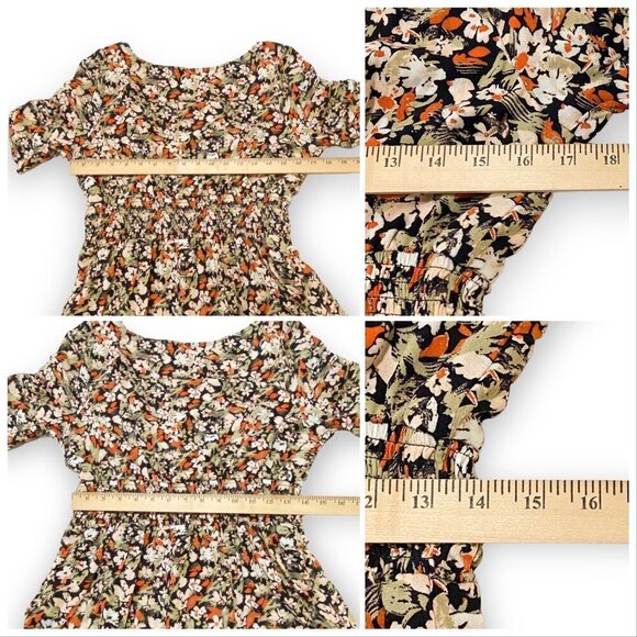 Free People Dress,  Forget Me Not Floral Print, Black, Size 6, new with tag - Picture 14 of 15